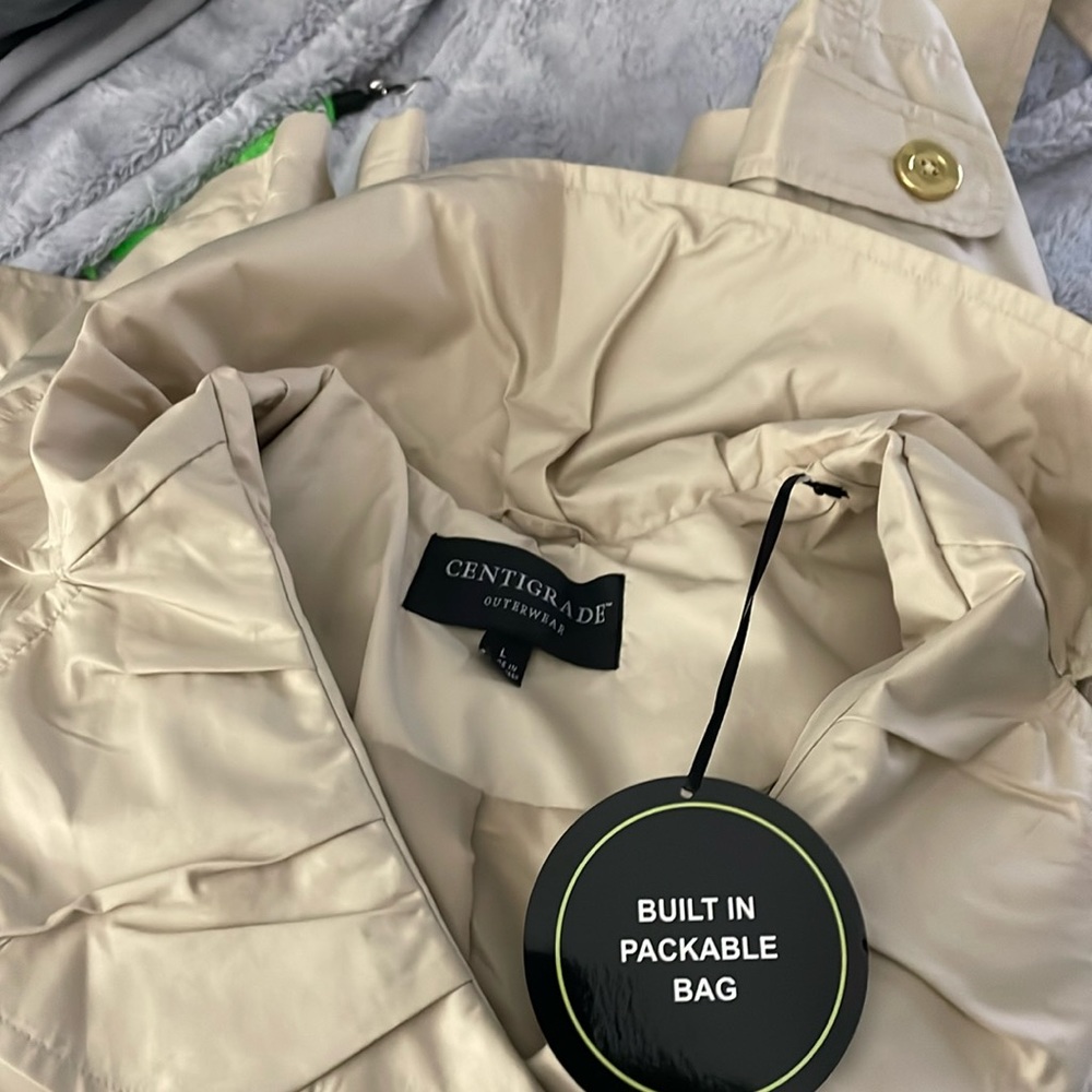 Centergrade packable rain coat.